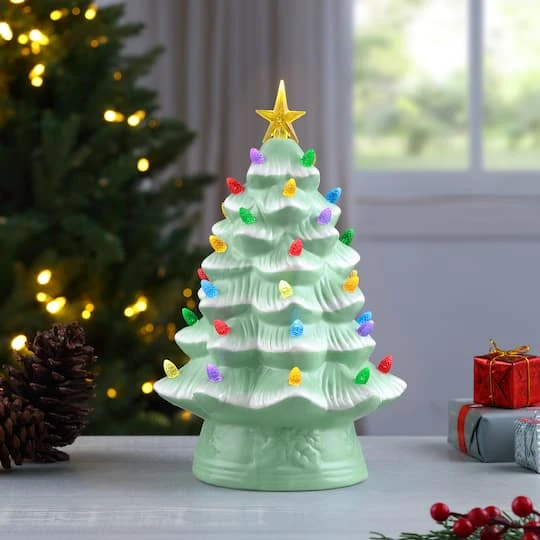 12" Seafoam Nostalgic Christmas Tree 5 12" Seafoam Nostalgic Christmas Tree - Image 3