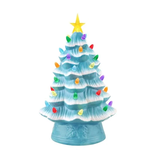 12" Light Blue Nostalgic Christmas Tree 3 12" Light Blue Nostalgic Christmas Tree