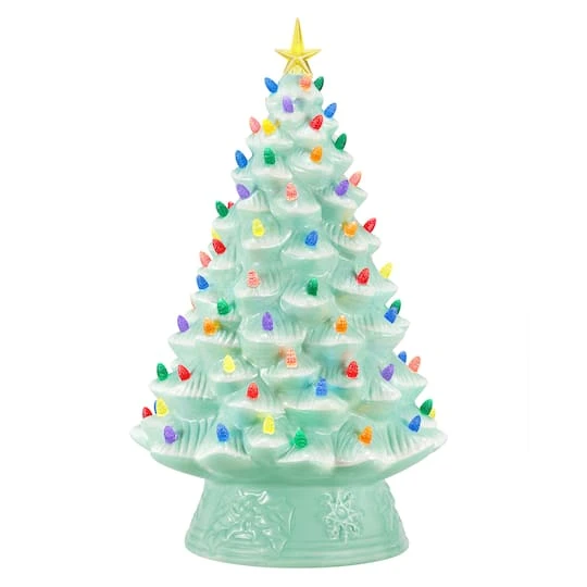 18" Seafoam Nostalgic Christmas Tree 4 18" Seafoam Nostalgic Christmas Tree - Image 2