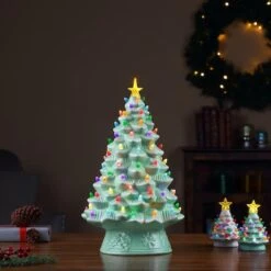 18" Seafoam Nostalgic Christmas Tree 7 18" Seafoam Nostalgic Christmas Tree -Northlight Shop D657847S 2