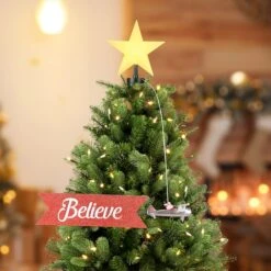 Santa's Biplane Animated Tree Topper With Banner 10 Santa's Biplane Animated Tree Topper With Banner -Northlight Shop D657883S 3