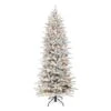 7.5ft. Pre-Lit Flocked Northern Fir Artificial Christmas Tree, Clear Lights 1 7.5ft. Pre-Lit Flocked Northern Fir Artificial Christmas Tree, Clear Lights -Northlight Shop D659584S 1