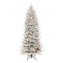 7.5ft. Pre-Lit Flocked Northern Fir Artificial Christmas Tree, Clear Lights