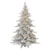 7ft. Pre-Lit Flocked Utah Fir Slim Artificial Christmas Tree, Color Select LED Lights 1 7ft. Pre-Lit Flocked Utah Fir Slim Artificial Christmas Tree, Color Select LED Lights -Northlight Shop D659601S 11