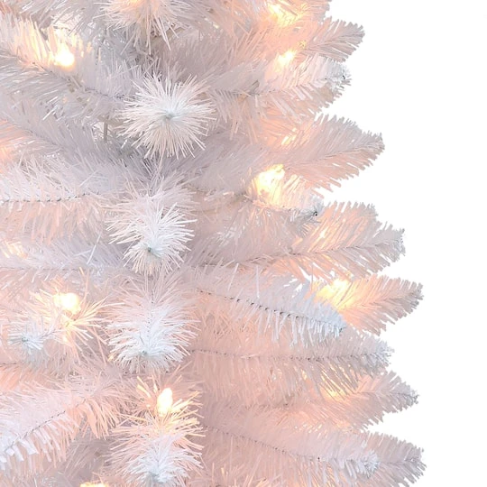 3ft. Pre-Lit White Artificial Christmas Tree In Burlap Base, Clear Lights 6 3ft. Pre-Lit White Artificial Christmas Tree In Burlap Base, Clear Lights - Image 4