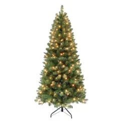 6ft. Pre-Lit Virginia Pine Artificial Christmas Tree, Clear Lights 7 6ft. Pre-Lit Virginia Pine Artificial Christmas Tree, Clear Lights -Northlight Shop D659621S 1 1