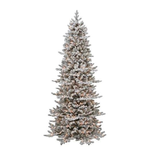 6.5ft. Pre-Lit Flocked Royal Majestic Douglas Fir Artificial Christmas Tree, Clear Lights 4 6.5ft. Pre-Lit Flocked Royal Majestic Douglas Fir Artificial Christmas Tree, Clear Lights - Image 2