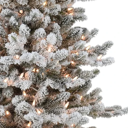 6.5ft. Pre-Lit Flocked Royal Majestic Douglas Fir Artificial Christmas Tree, Clear Lights 5 6.5ft. Pre-Lit Flocked Royal Majestic Douglas Fir Artificial Christmas Tree, Clear Lights - Image 3