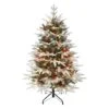 4.5ft. Pre-Lit Flocked Halifax Fir Artificial Christmas Tree, Clear Incandescent Lights -Northlight Shop D659684S 1