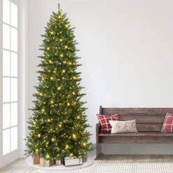10ft. Pre-Lit Fraser Fir Artificial Christmas Tree, Color Select LED Lights -Northlight Shop D659685S 3