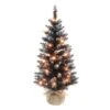 3ft. Pre-Lit Black Pine Artificial Christmas Tree, Clear Incandescent Lights -Northlight Shop D659688S 1