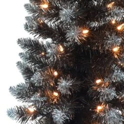3ft. Pre-Lit Black Pine Artificial Christmas Tree, Clear Incandescent Lights 8 3ft. Pre-Lit Black Pine Artificial Christmas Tree, Clear Incandescent Lights -Northlight Shop D659688S 2