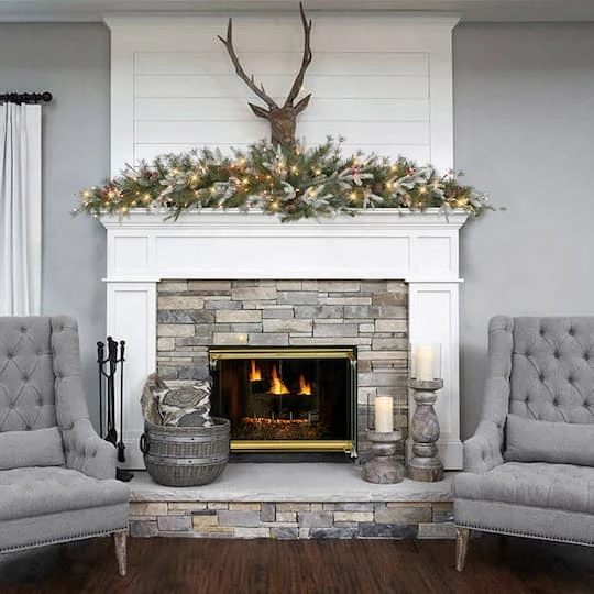 6ft. Pre-Lit Decorated Artificial Christmas Swag, Clear Incandescent Lights 7 6ft. Pre-Lit Decorated Artificial Christmas Swag, Clear Incandescent Lights - Image 5