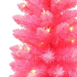 3ft. Pre-Lit Pink Artificial Christmas Tree, Clear LED Lights -Northlight Shop D659711S 2
