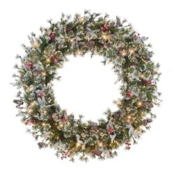 48" Pre-Lit Glittery Wreath 7 48" Pre-Lit Glittery Wreath -Northlight Shop D659715S 1 1