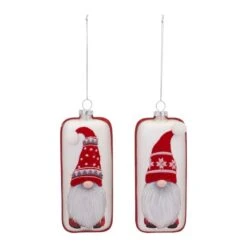 Melrose 12ct. 6" Gnome Glass Ornaments 8 Melrose 12ct. 6" Gnome Glass Ornaments -Northlight Shop D660802S 1 1