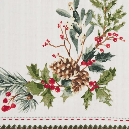 DII® Heritage Holiday Sprigs Reversible Embellished Placemats, 4ct. 8 DII® Heritage Holiday Sprigs Reversible Embellished Placemats, 4ct. - Image 6