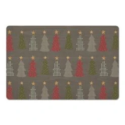 Gray Tree Pattern Floor Mat