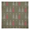 Green Tree Pattern Cotton Twill Napkin 1 Green Tree Pattern Cotton Twill Napkin -Northlight Shop D662421S 1