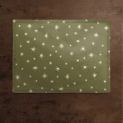 Green Twinkle Cotton Twill Placemat 7 Green Twinkle Cotton Twill Placemat -Northlight Shop D662451S 2