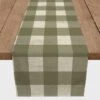 72" Green Buffalo Check Cotton Twill Runner 1 72" Green Buffalo Check Cotton Twill Runner -Northlight Shop D662456S 1