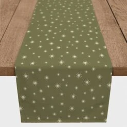 90" Green Twinkle Cotton Twill Runner