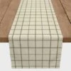 90" Green & Cream Check Cotton Twill Runner 1 90" Green & Cream Check Cotton Twill Runner -Northlight Shop D662486S 1