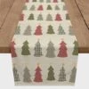 90" Cream Tree Pattern Cotton Twill Runner 2 90" Cream Tree Pattern Cotton Twill Runner -Northlight Shop D662489S 1