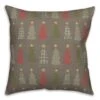 Gray Tree Pattern Throw Pillow 1 Gray Tree Pattern Throw Pillow -Northlight Shop D662504S 1