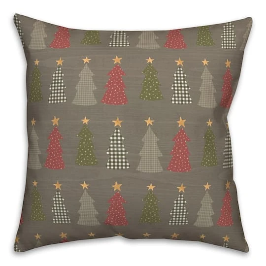 Gray Tree Pattern Throw Pillow 5 Gray Tree Pattern Throw Pillow - Image 3