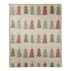 Cream Tree Pattern Coral Fleece Blanket -Northlight Shop D662526S 1
