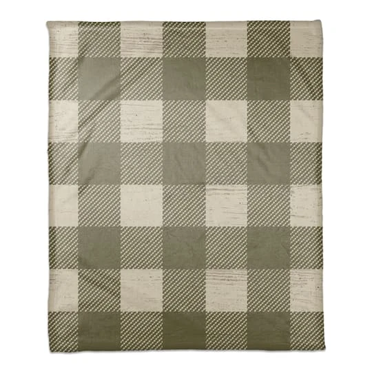 Green Buffalo Check Coral Fleece Blanket 3 Green Buffalo Check Coral Fleece Blanket