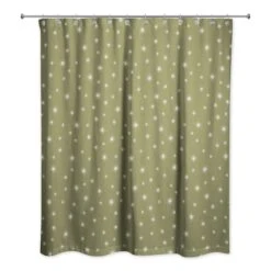 Green Twinkle Shower Curtain 6 Green Twinkle Shower Curtain -Northlight Shop D662545S 1 1