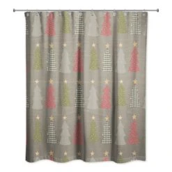 Gray Tree Pattern Shower Curtain 6 Gray Tree Pattern Shower Curtain -Northlight Shop D662553S 1 1