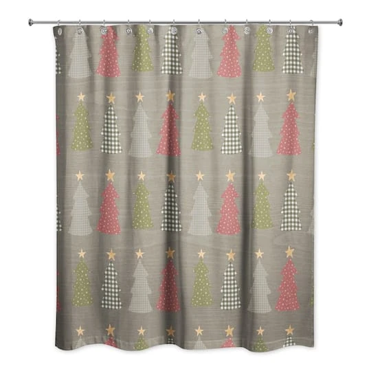 Gray Tree Pattern Shower Curtain 3 Gray Tree Pattern Shower Curtain