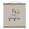Cream Tis The Season Hanging Canvas In Teak Frame 1 Cream Tis The Season Hanging Canvas In Teak Frame -Northlight Shop D662561S 1
