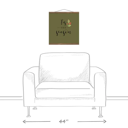 Green Tis The Season Hanging Canvas In Teak Frame 6 Green Tis The Season Hanging Canvas In Teak Frame - Image 4