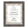 Gray Buffalo Check Holiday Phrases Print In Western Gray Frame 2 Gray Buffalo Check Holiday Phrases Print In Western Gray Frame -Northlight Shop D662570S 1