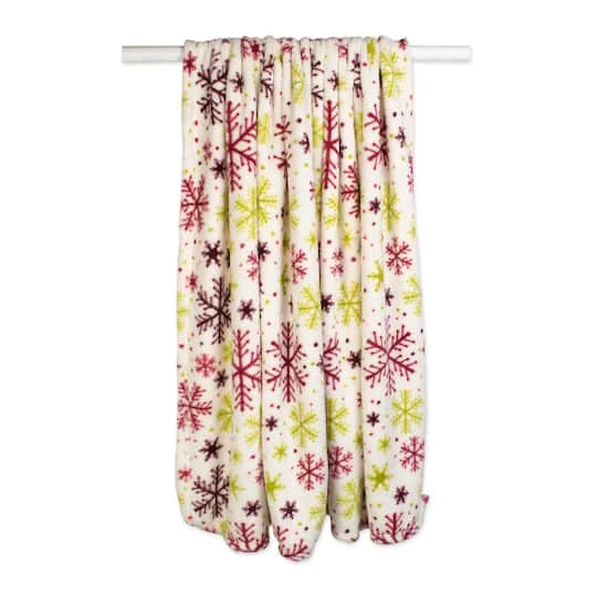 DII® Holiday 2-Pack Snowflake Plush Fleece Blanket 6 DII® Holiday 2-Pack Snowflake Plush Fleece Blanket - Image 4