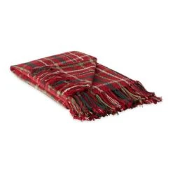DII® Tartan Holly Plaid Recycled Cotton Throw