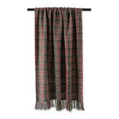 DII® O Christmas Tree Plaid Recycled Cotton Throw 10 DII® O Christmas Tree Plaid Recycled Cotton Throw -Northlight Shop D663092S 2
