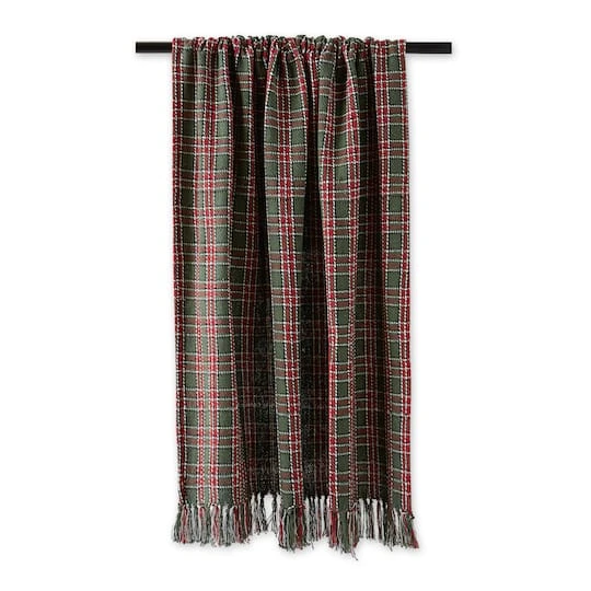DII® O Christmas Tree Plaid Recycled Cotton Throw 5 DII® O Christmas Tree Plaid Recycled Cotton Throw - Image 3