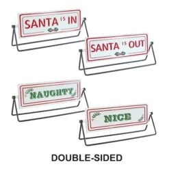 Melrose Reversible Santa Sign Set