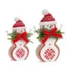 Melrose Resin Snowman Figurine Set 2 Melrose Resin Snowman Figurine Set -Northlight Shop D663319S 1