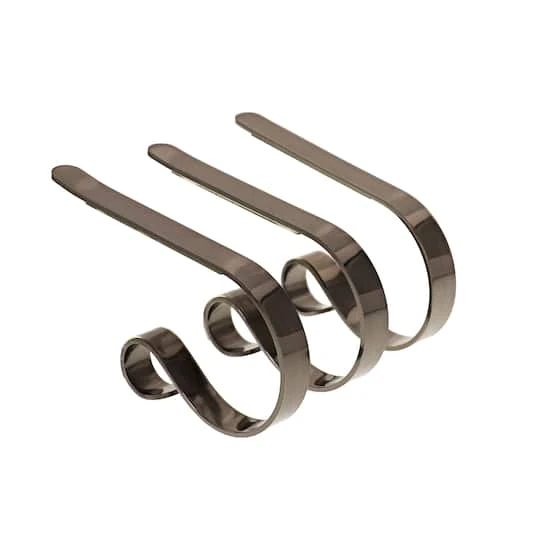 Original MantleClip® Brushed Nickel Stocking Holders, 3ct. 3 Original MantleClip® Brushed Nickel Stocking Holders, 3ct.