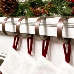 Original MantleClip® Weathered Oil-Rubbed Bronze Stocking Holders, 4ct. -Northlight Shop D665821S 2