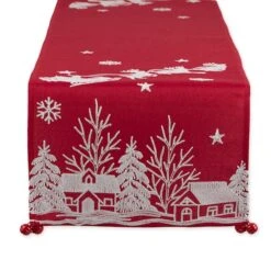 DII® 108" Santa's Sleigh Embroidered Table Runner