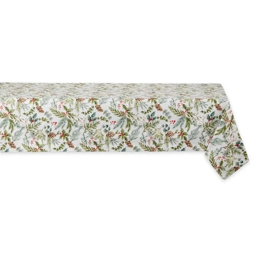 DII® 104" Heritage Holiday Sprigs Printed Tablecloth 3 DII® 104" Heritage Holiday Sprigs Printed Tablecloth