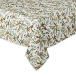 DII® 104" Heritage Holiday Sprigs Printed Tablecloth 14 DII® 104" Heritage Holiday Sprigs Printed Tablecloth -Northlight Shop D666780S 2