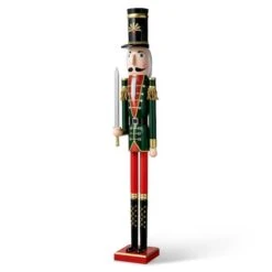 Glitzhome® 3.5ft. Wooden Christmas Soldier Nutcracker